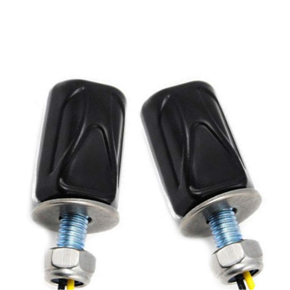 6 LED Amber Motorcycle Turn Signal Lights - Universal Blinker Indicators for Most Bikes - 2 Pack - Running & Brake Light - Perfect for Cruisers, Sport Bikes & Off-Road Motorcycles