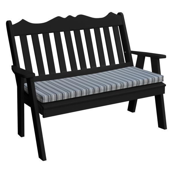 Premium A&L Furniture Poly Royal English Garden Bench - Weather-Resistant Outdoor Patio Seating for Gardens, Porches & Backyards