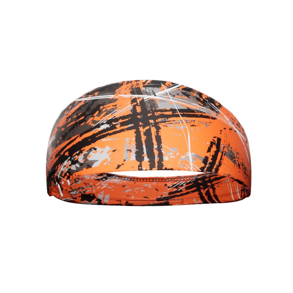 Wicked Orange Headband for Women & Men - Soft & Stretchy Workout Headband for Running, Yoga, Gym - Non-Slip Sweatband for Sports & Fitness
