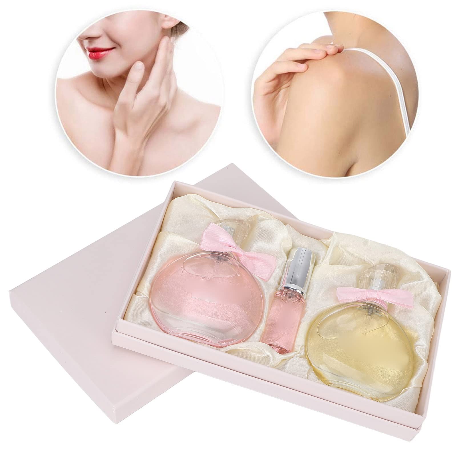 DOUQIFEI Women's Perfume Gift Set - Floral Fragrance with Rose, Gardenia, Jasmine, Lily & Lychee Notes | Elegant Perfume Spray for Women | Perfect for Valentine's Day, Christmas, Date Night & Special Occasions (Rose Gold)