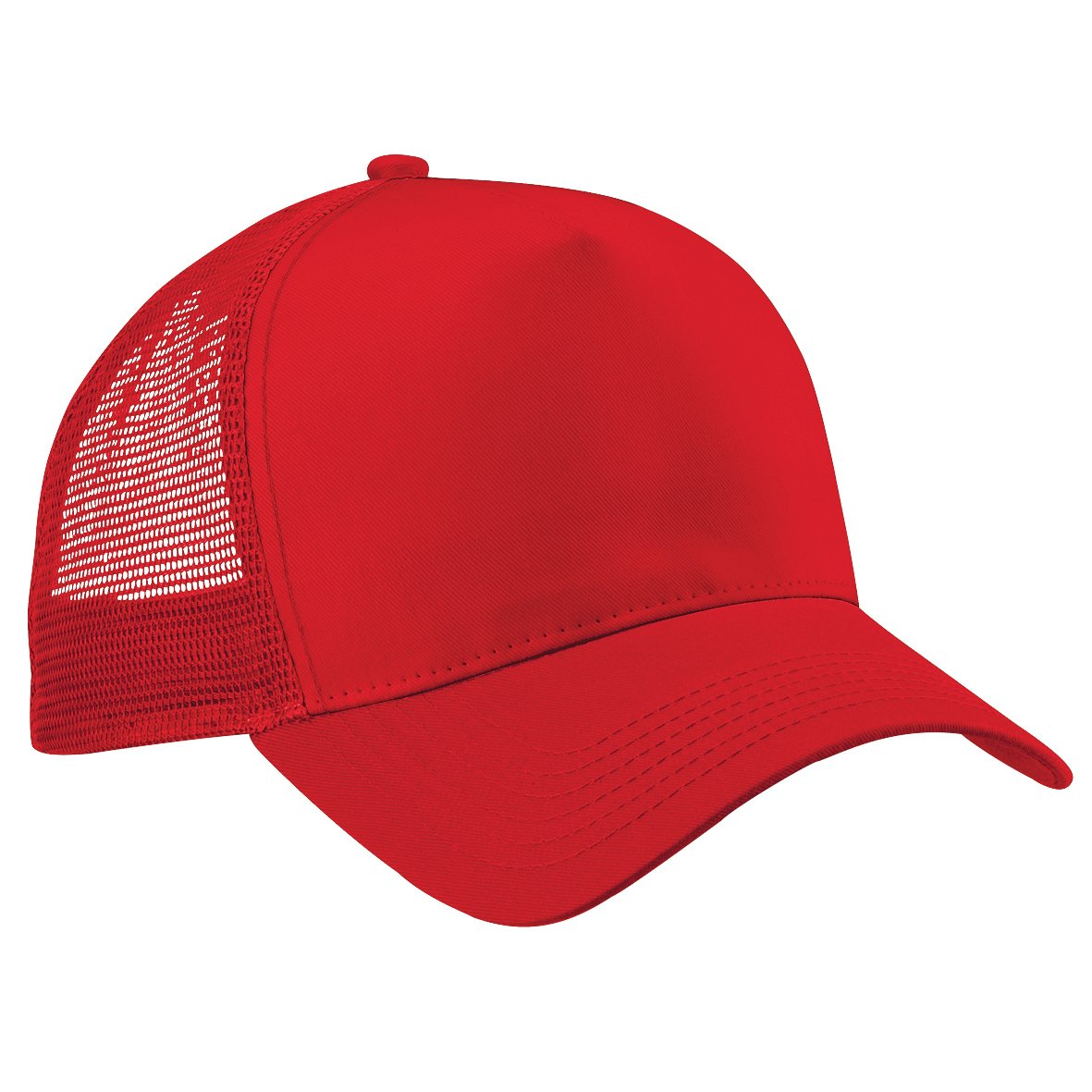 Beechfield Men's Half Mesh Trucker Cap - Adjustable One Size Baseball Hat for Outdoor, Hiking & Casual Wear (Classic Red)