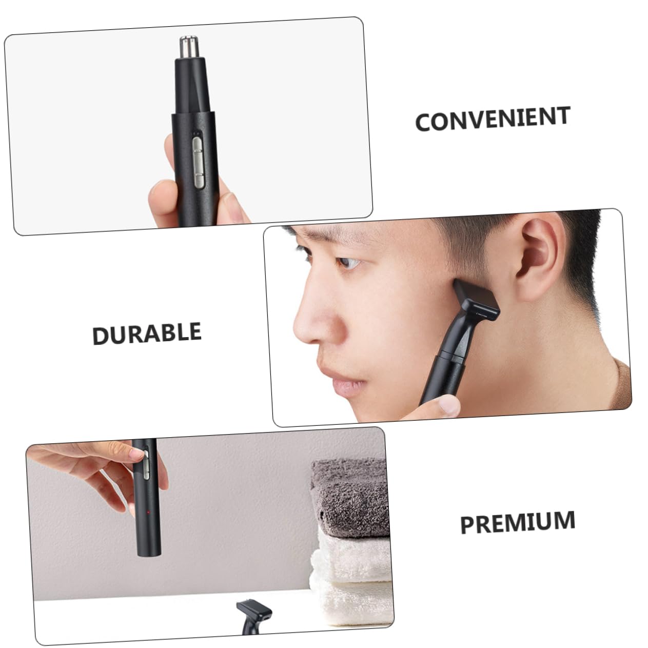 Professional Rechargeable Hair Trimmer & Clipper Set for Beard, Body, and Nose Hair Removal - Waterproof & Detachable Blades for Men's Grooming at Home or Travel