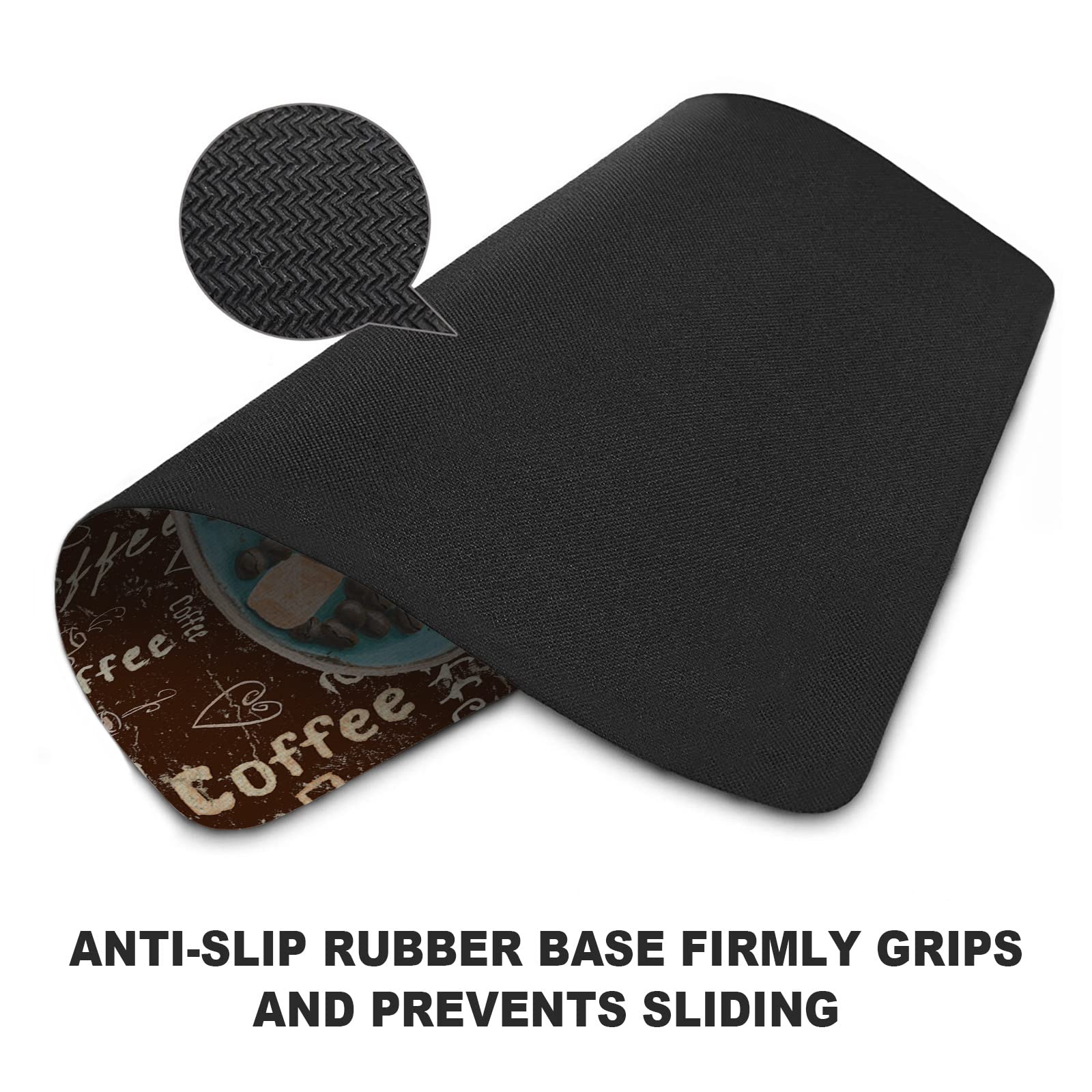 Retro Sugar Coffee Bean Design Non-Slip Mouse Pad - 9x8 Inch Gaming & Office Computer Mousepad with Rubber Base for Laptops, PC, Home & Work - Perfect for Typing, Gaming, and Daily Office Use
