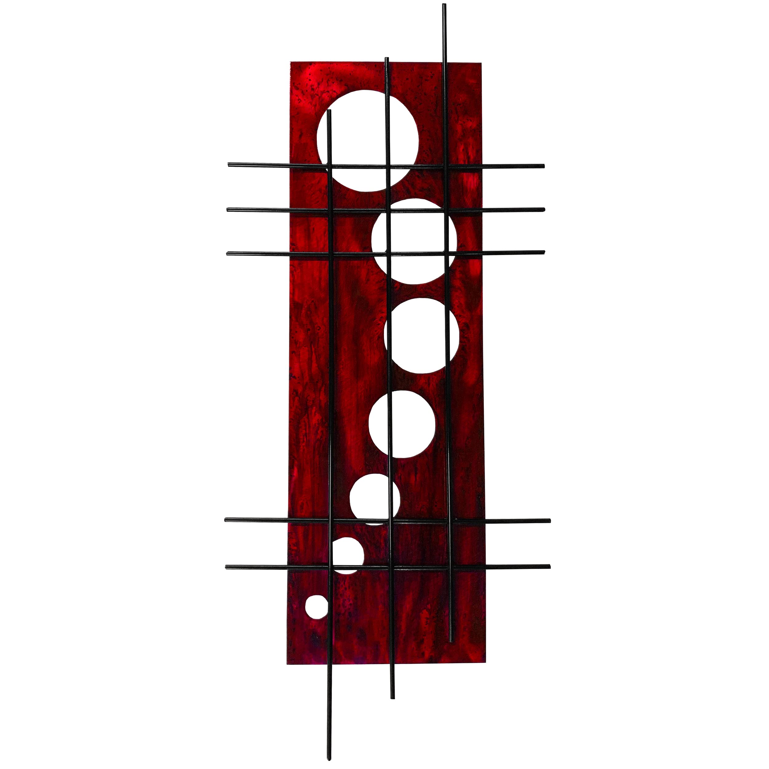 Holy Stix Metal Wall Decor - Vintage Aged Red Finish for Farmhouse, Rustic & Industrial Home Decor | Perfect for Living Room, Bedroom & Office