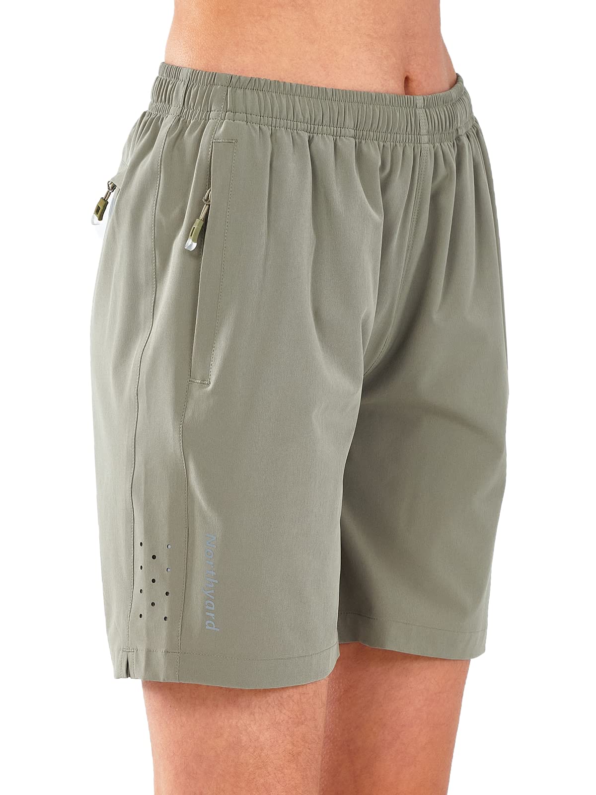 NORTHYARD Women's Quick Dry Athletic Hiking Shorts - Lightweight Running Shorts with 3 Zipper Pockets for Gym, Workout & Outdoor Activities | Perfect for Hiking, Jogging & Yoga