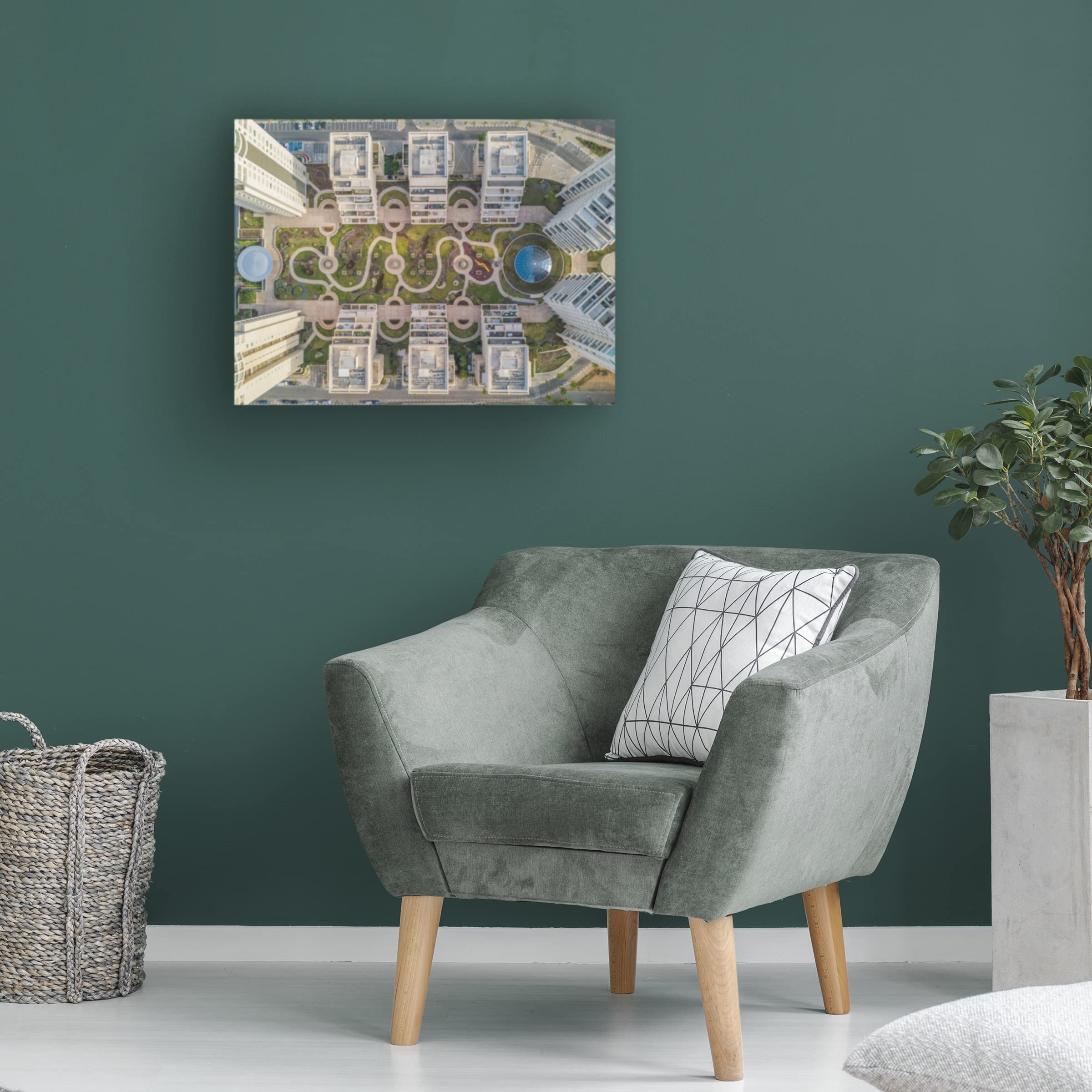 Trademark Fine Art 'Urban Curves' Abstract Canvas Wall Art by Or Adar - Modern Home & Office Decor for Living Room, Bedroom or Workspace