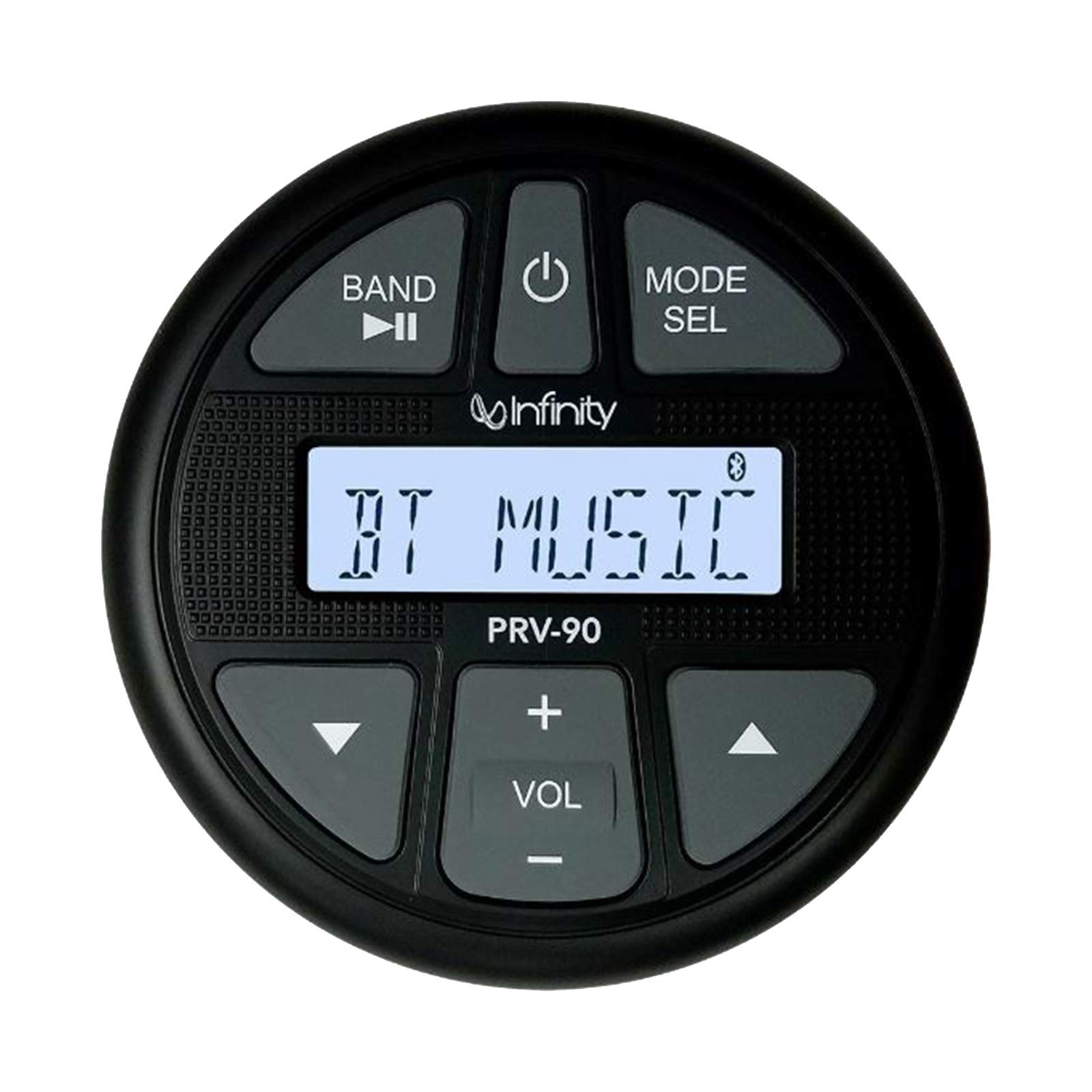 Infinity Marine Gauge Style AM/FM Bluetooth Stereo Receiver with 6.5