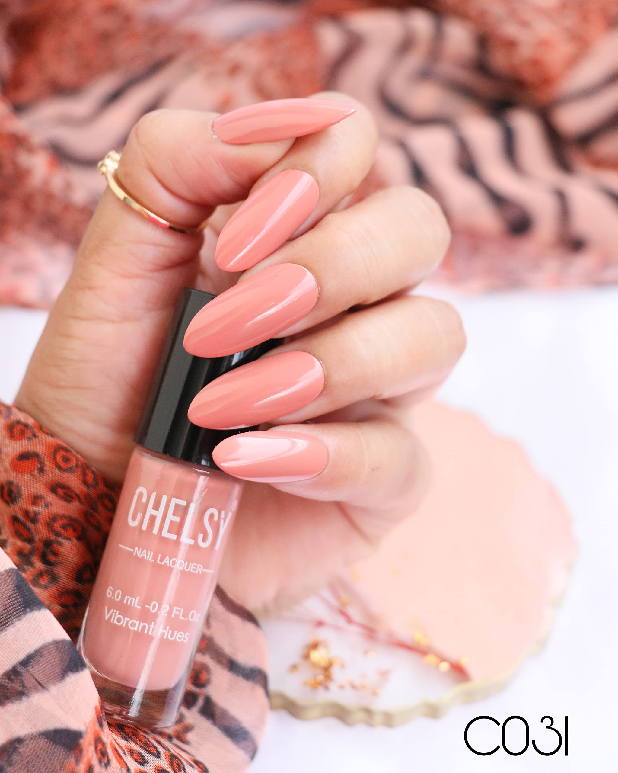 Chelsy Glossy Nail Polish Set - 6 Pastel Colors (6ml Each) | Long-Lasting, Non-Toxic Nail Enamel for Manicure & Pedicure | Perfect for Spring, Summer, Wedding & Everyday Wear