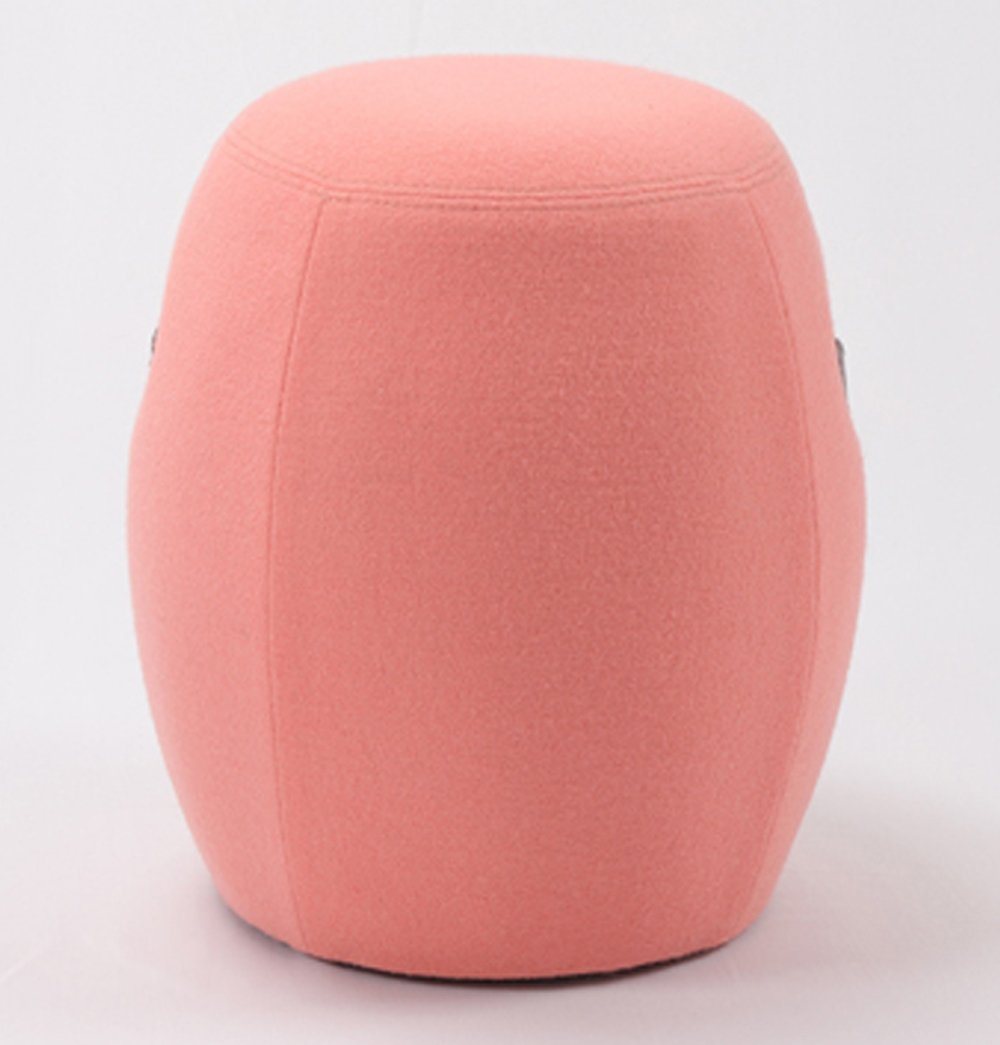 Handmade Pink Pouf Ottoman Stool - Boho Chic Footrest, Floor Seating for Living Room, Bedroom & Nursery Decor