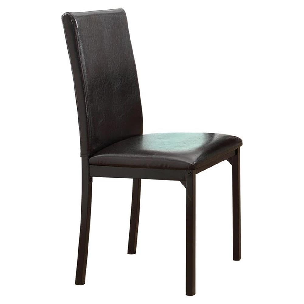 Homelegance Carell Contemporary Black Metal Dining Room Chairs Set of 4 - Modern Kitchen & Dining Furniture for Home, Restaurant, Cafe