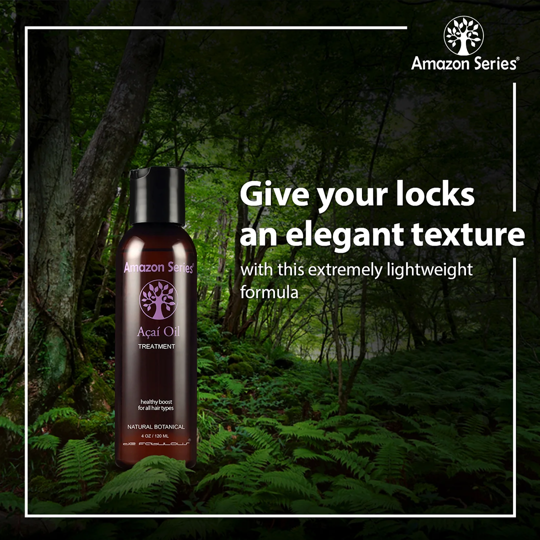 Organic Acai Oil Hair Treatment for Dry & Damaged Hair - Deep Conditioning, Frizz Control & Shine Boost - Perfect for Salon & Home Use
