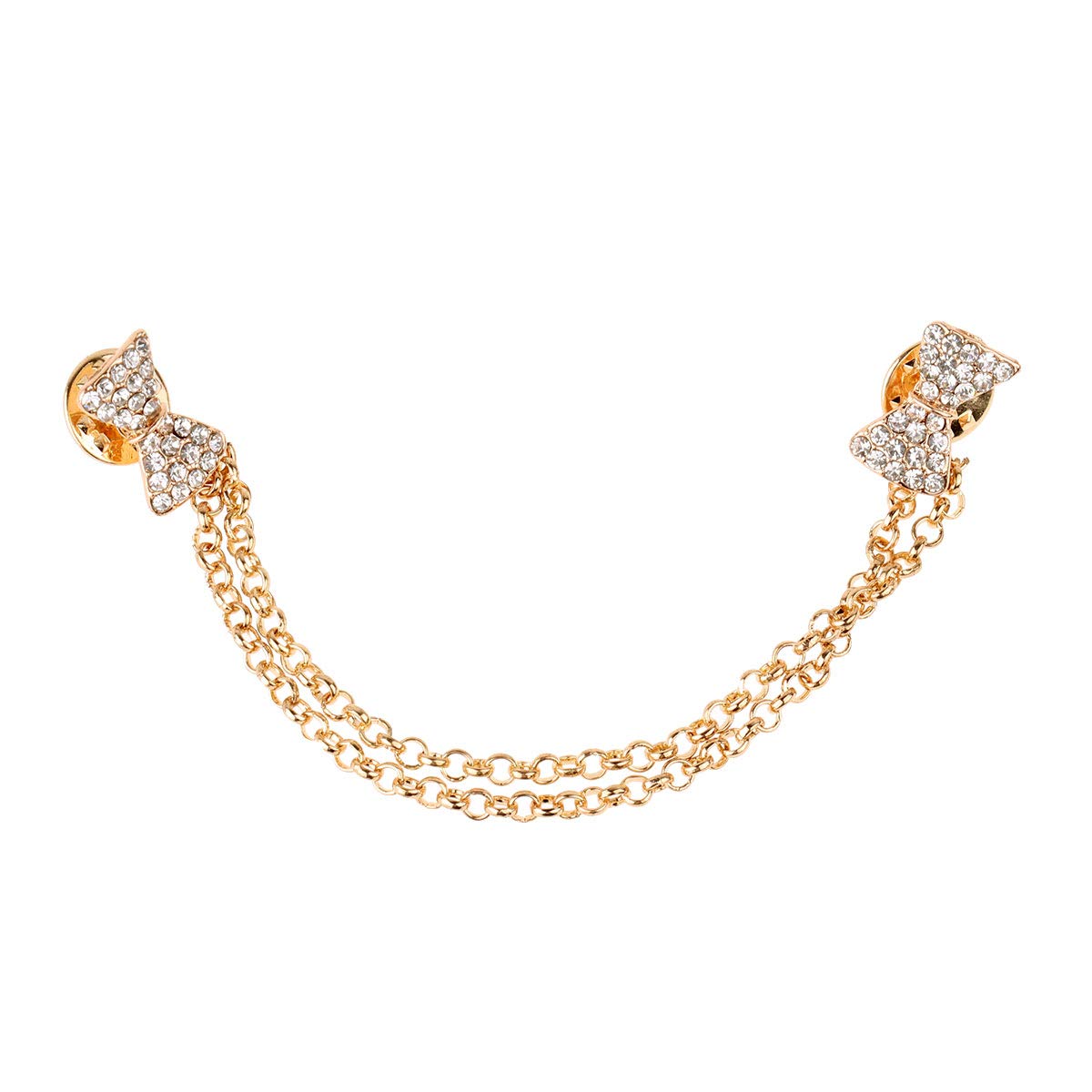 iiniim Cardigan Sweater Clips - Elegant Shawl Holder Chain Clips for Women & Girls | Perfect for Keeping Shawls in Place at Weddings, Parties & Office Wear