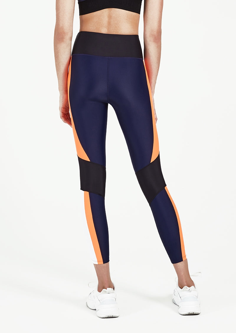 Demitrias High Waist Yoga Leggings for Women - Navy Blue - Tummy Control Workout Pants for Running, Gym & Lounge