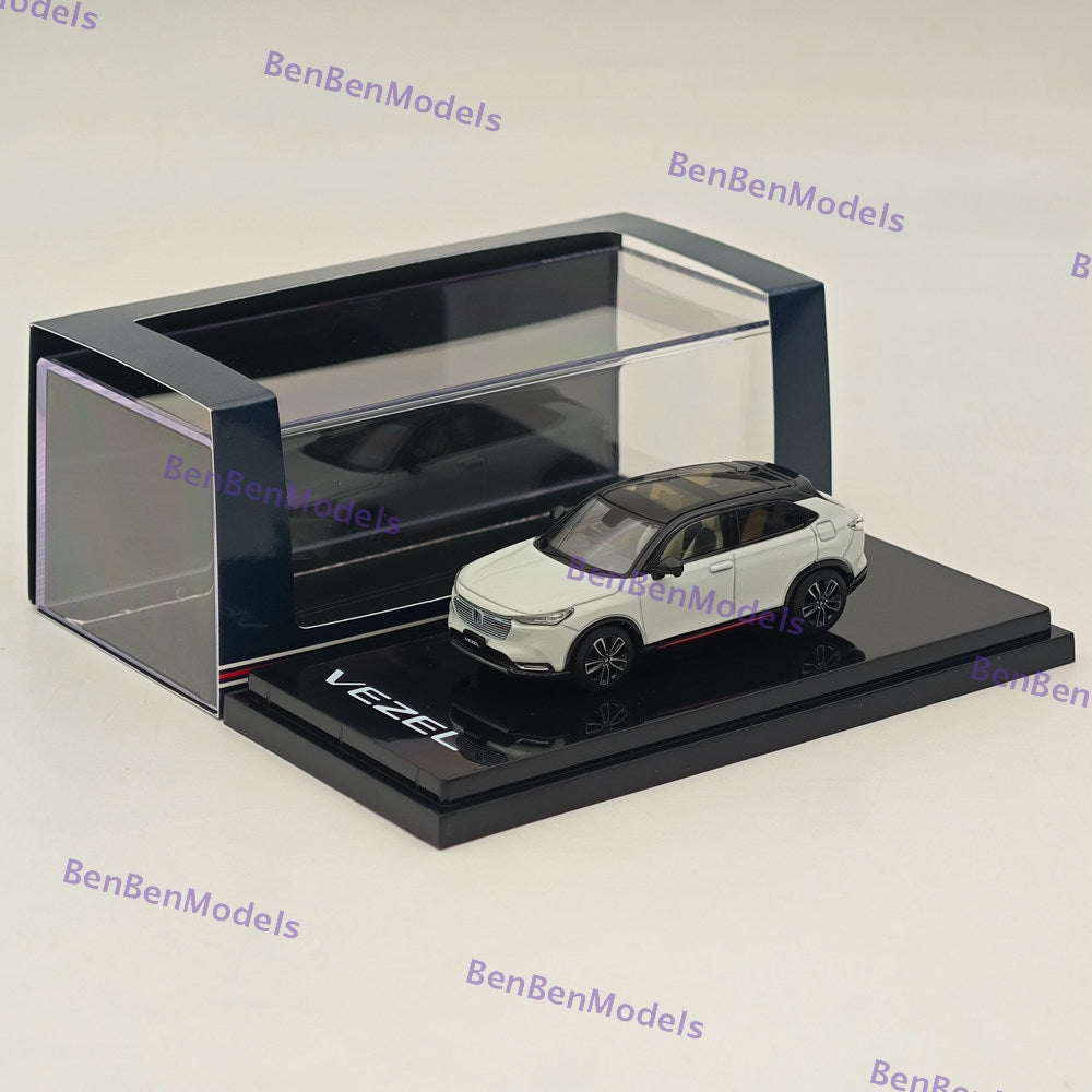 1/64 Scale VEZEL e:HEV PLaY Premium Sunlight White Pearl Diecast Model Car - HJ642071SW by Hobby Japan - Perfect for Collectors, Display & RC Car Racing Enthusiasts