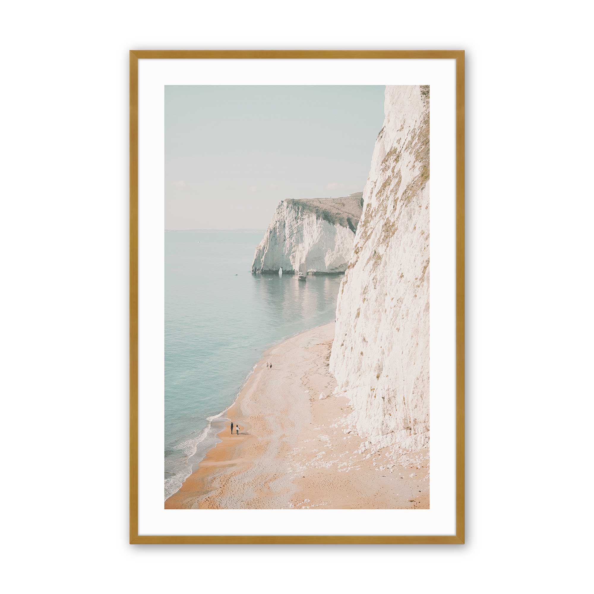 Coastal Cliffside Walk Print - Stunning Beach Landscape Wall Art for Home & Office Decor | Perfect for Living Room, Bedroom, or Gift