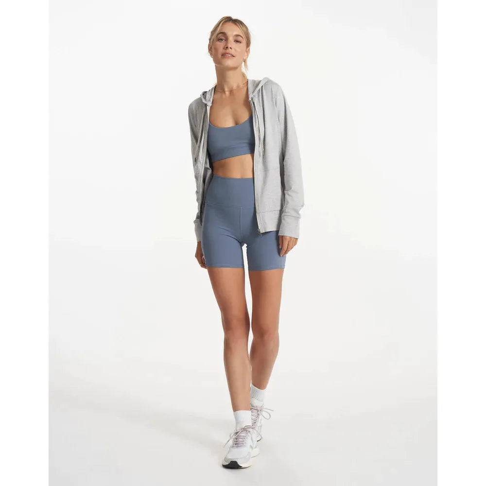 Vuori Women's Halo Performance Hoodie 2.0 - Pale Grey Heather - Lightweight Workout & Lounge Hoodie for Yoga, Running & Casual Wear