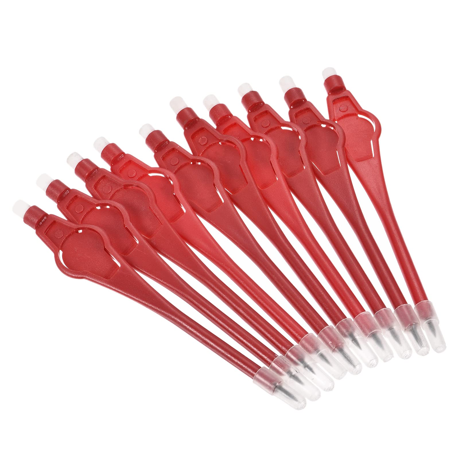 Golf Scoring Pencils 10-Pack with Eraser - 2H Plastic Markers for Sports & Meetings - Red