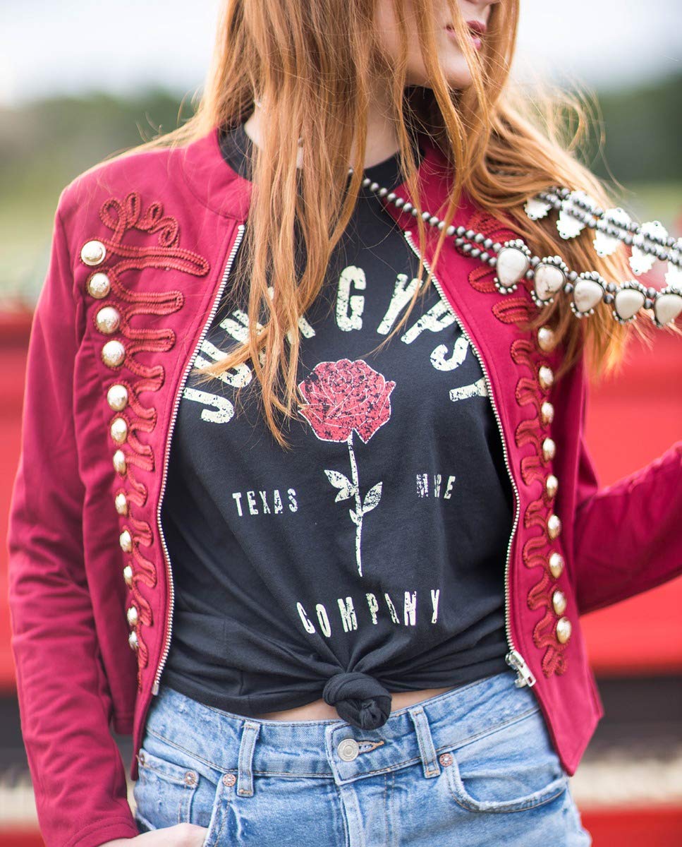 Junk Gypsy Rose Vintage Black Unisex T-Shirt - Retro Graphic Tee for Men & Women - Casual Streetwear, Music Festival Outfit, Boho Chic Style