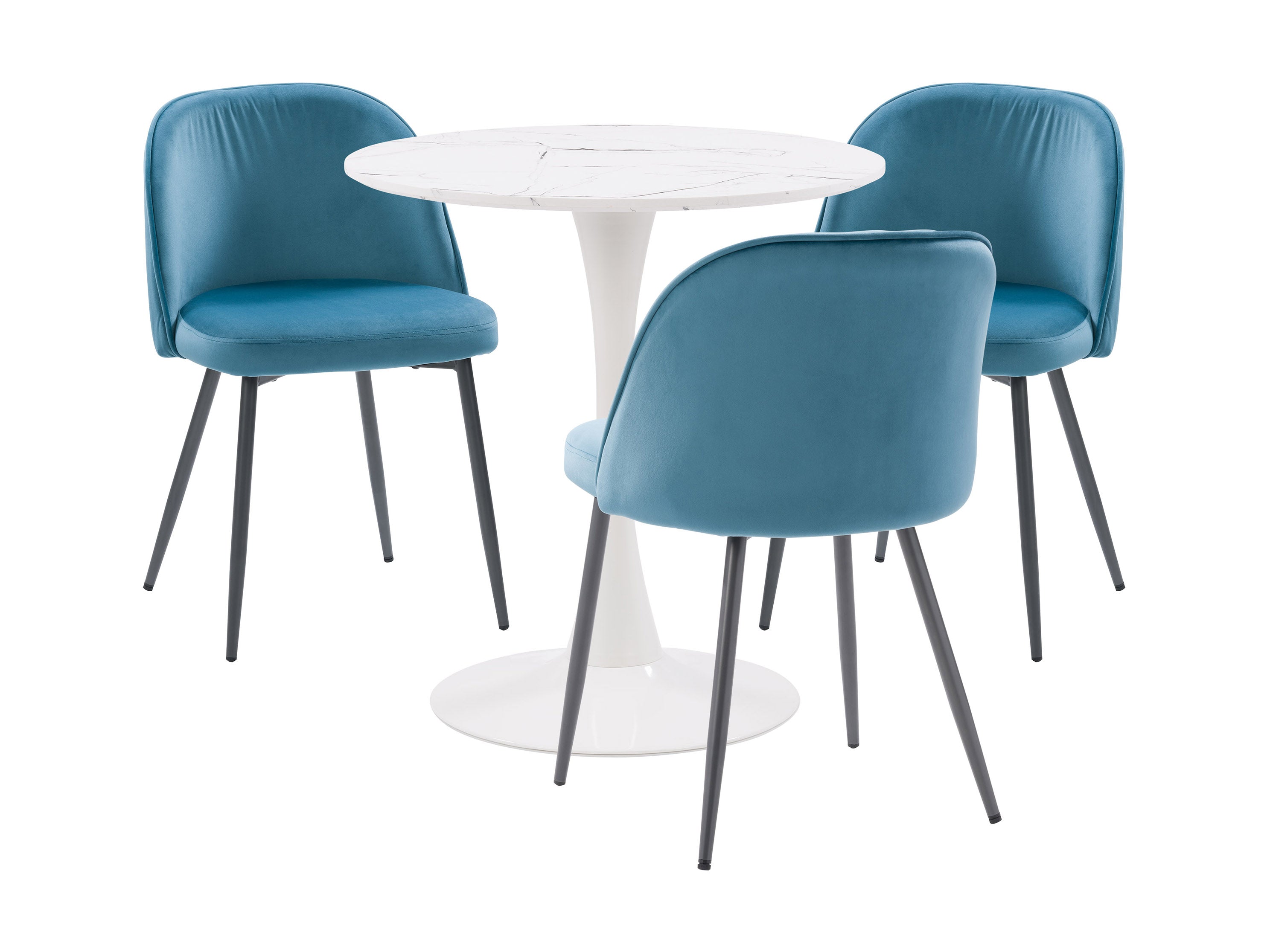 4 Piece Bistro Dining Set - Outdoor Patio Furniture with Metal Frame & Cushions - Perfect for Garden, Balcony, and Backyard Relaxation
