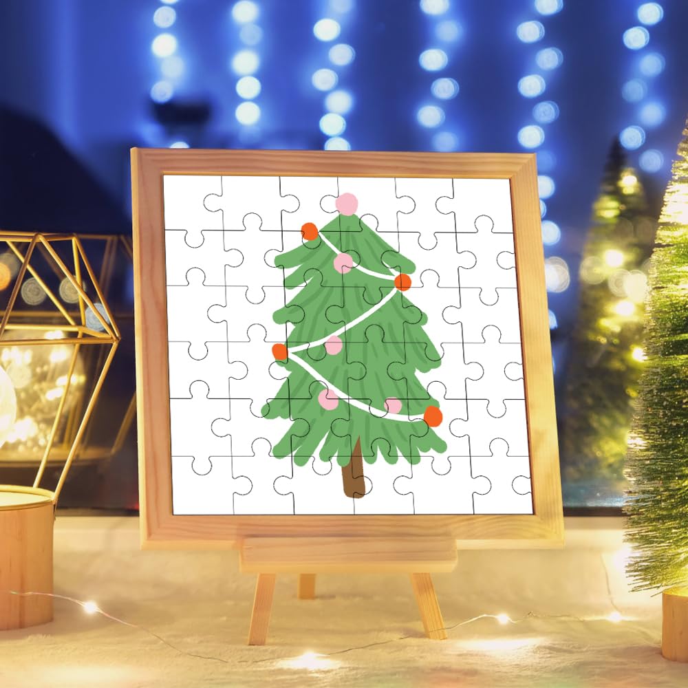 Bekecidi 10-Pack Sublimation Puzzle Blanks - DIY Paintable & Customizable Puzzle Sheets (2 Sizes) for Crafting, Gifts & Home Decor