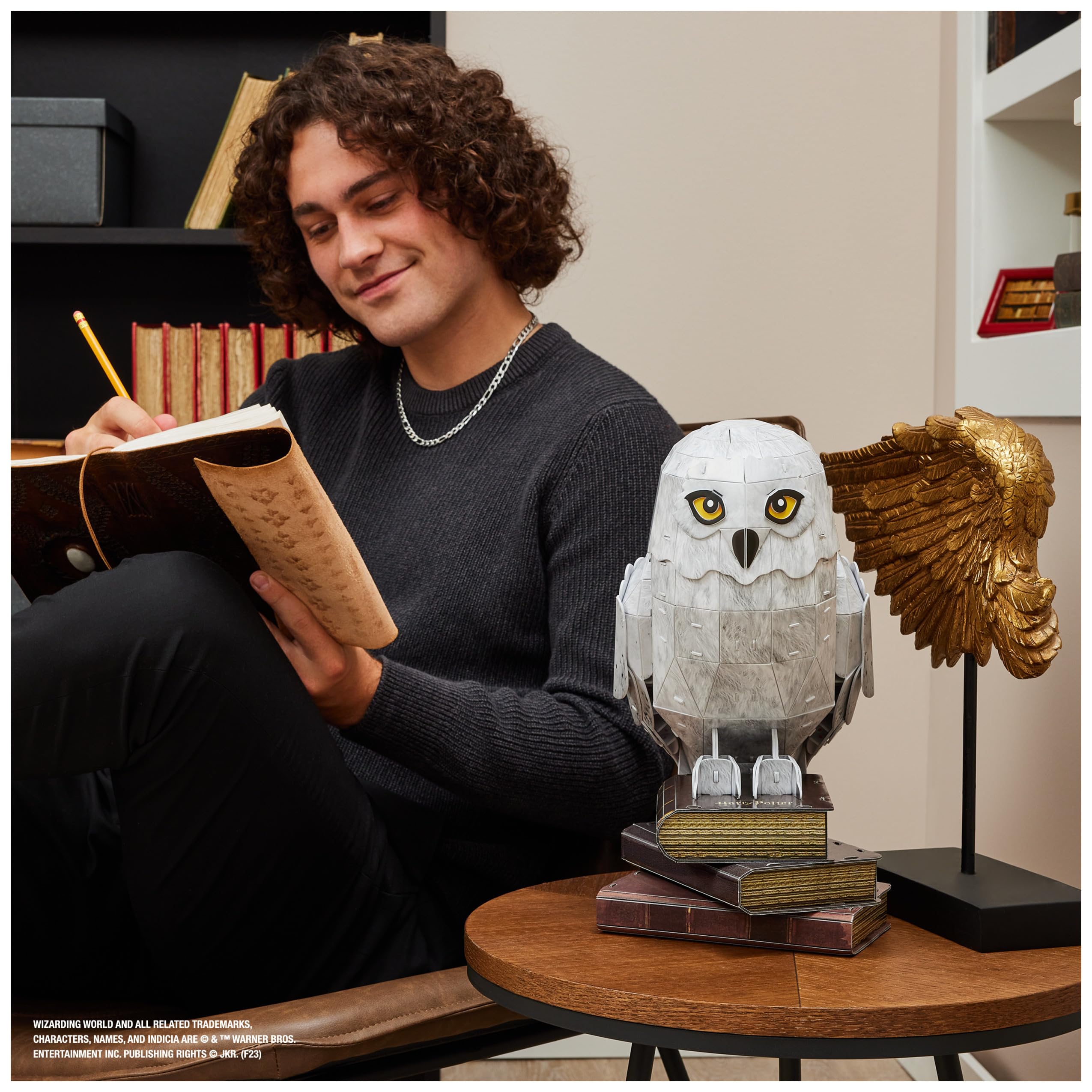 Harry Potter Hedwig 3D Puzzle Building Kit - 118 Piece Collectible Model for Adults & Teens (Ages 12+) - DIY Owl Desk Decor & Gift for Fans - Perfect for Home Office Display & Harry Potter Themed Parties