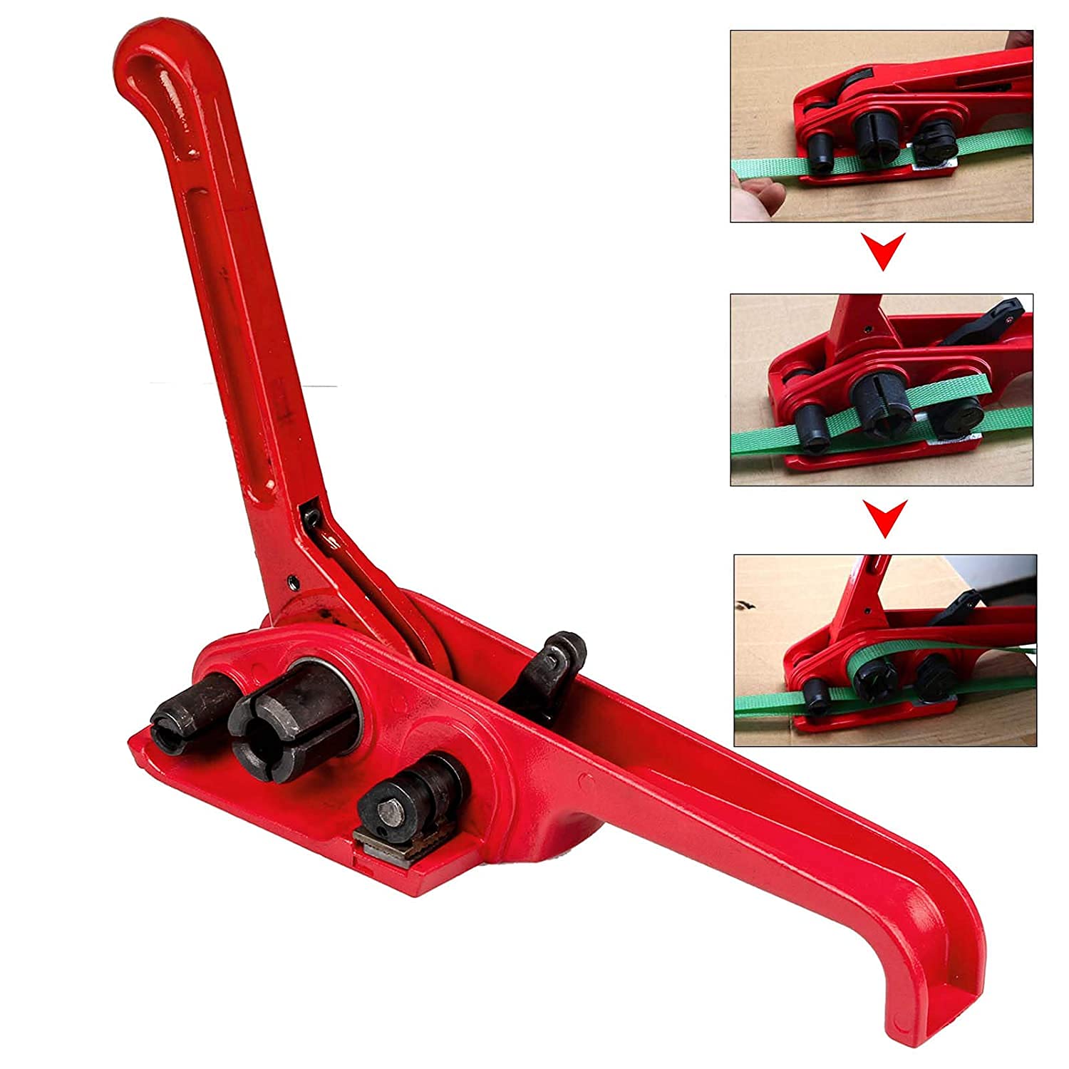 Heavy Duty Pallet Strapping Kit with Tensioner and Sealer - Industrial Packaging Banding Tool for Secure Shipping and Logistics - Perfect for Warehouse, Moving, and Freight Packaging