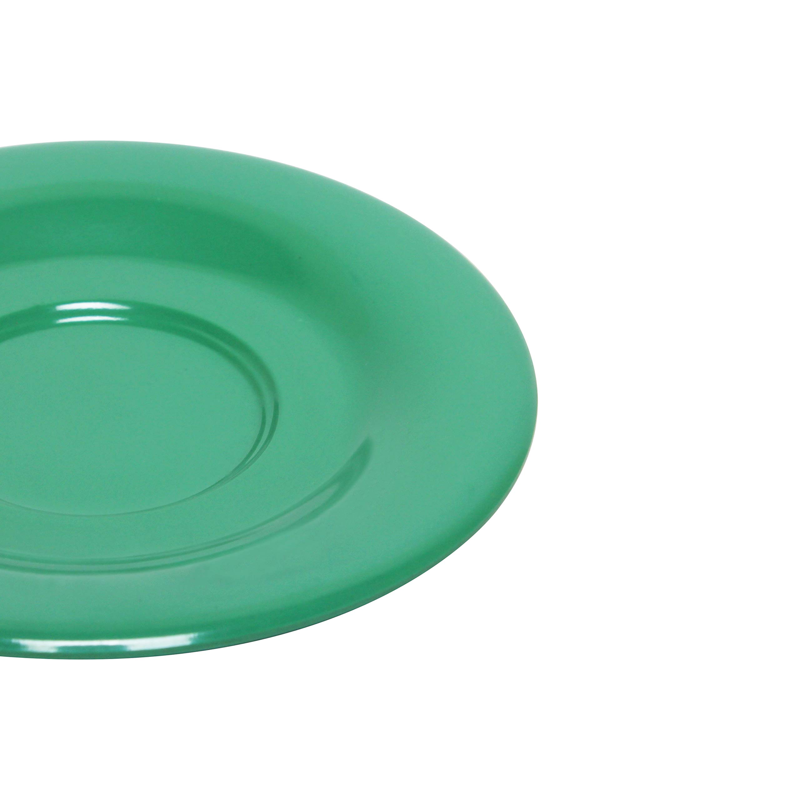 Thunder Group Green Melamine Dinnerware Set - 5.5 Inch Saucers (12-Pack) - Durable & Lightweight Plates for Restaurants, Picnics, and Outdoor Dining