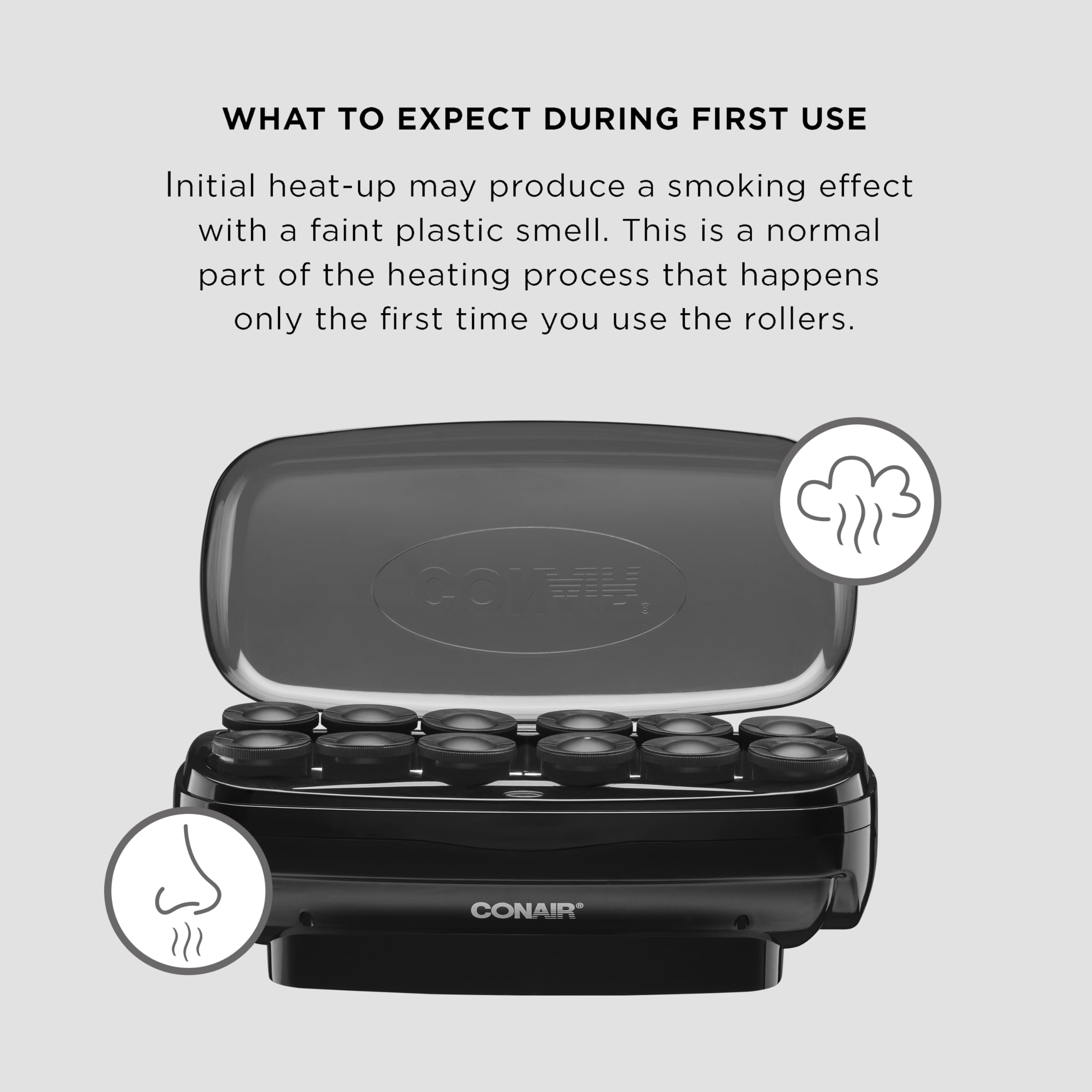 Conair Hot Rollers Hair Curler Set - 1.5 Inch Heated Rollers for Long, Medium & All Hair Types with Included Clips | Amazon Exclusive | Perfect for Salon-Quality Curls at Home, Weddings & Special Events