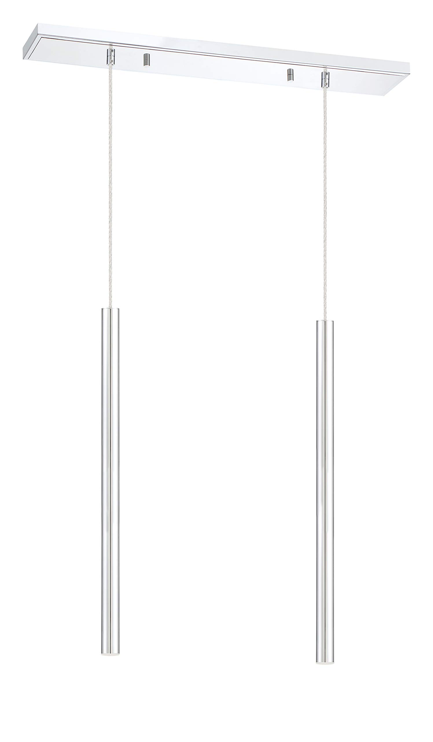Forest 2-Light Chrome Island/Billiard Lighting Fixture - Perfect for Kitchen Islands, Game Rooms & Dining Areas