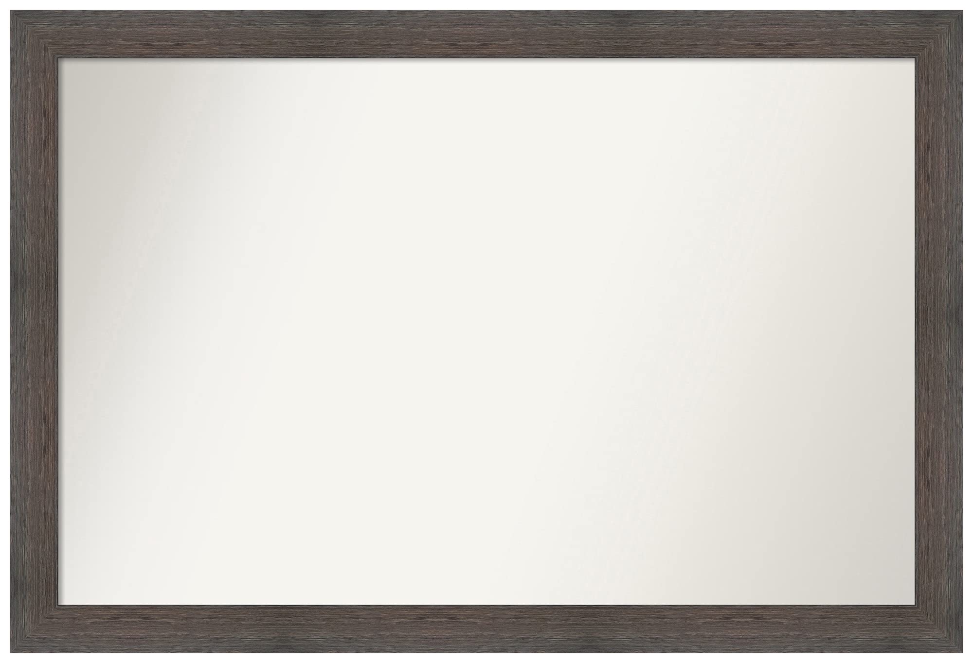 Amanti Art Custom Wall Mirror 23x34 Inches - Solid Hardwood Chocolate Narrow Frame - Non-Beveled Edge - Bathroom, Bedroom & Living Room Decor - Available in Various Sizes
