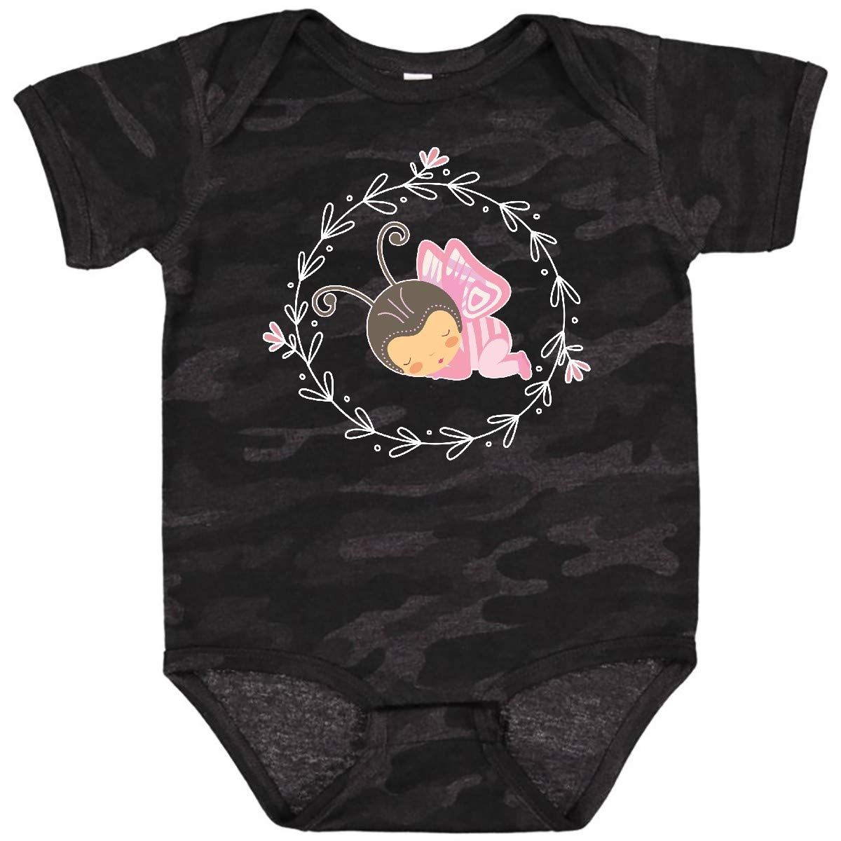 Inktastic Baby Girl Clothes - Adorable Butterfly Print Bodysuit for Newborns & Infants | Perfect for Playtime, Photo Shoots & Everyday Wear