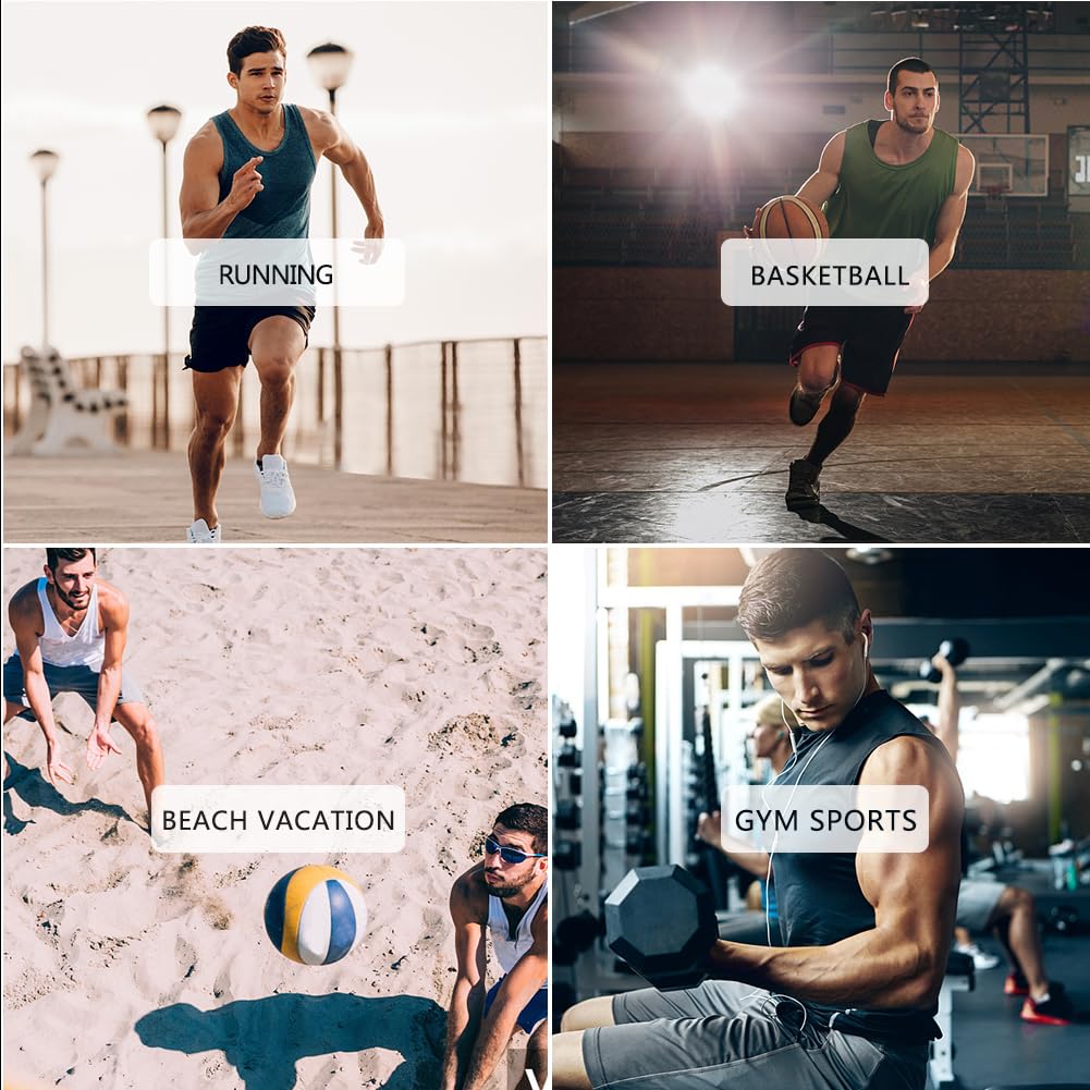 MEETYOO Men's Running Tank Top - Sleeveless Gym Shirt for Fitness, Workout & Sports - Lightweight & Breathable for Training, Jogging & Outdoor Activities
