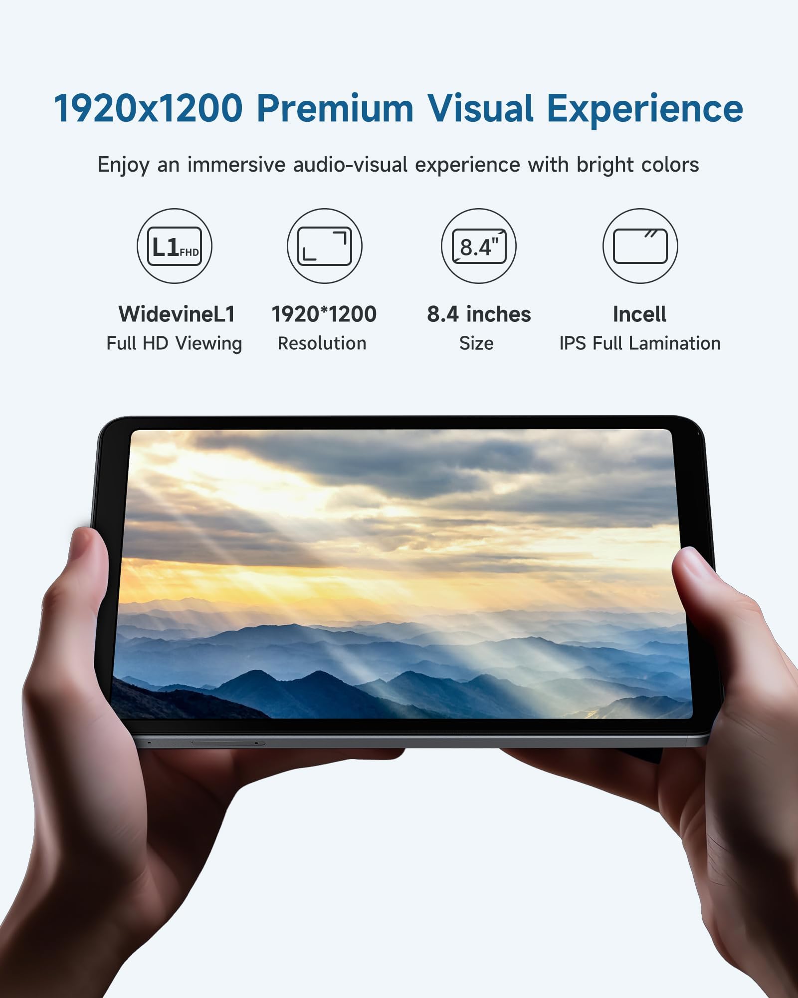 ALLDOCUBE iPlay50 Mini 8.4 Inch Android 13 Tablet - 12GB RAM (4+8), 64GB Storage, FHD 1920×1200 IPS Display, 8-Core CPU, 4G LTE, 5MP Dual Cameras, GPS, WiFi - Portable Gaming & Entertainment Tablet for Adults & Teens - Perfect for Travel, School, and Home Use