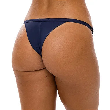 Royal Blue Brazilian Thong Bikini Bottom - High Waisted Cheeky Swimwear for Women, Beach & Pool Party Essential
