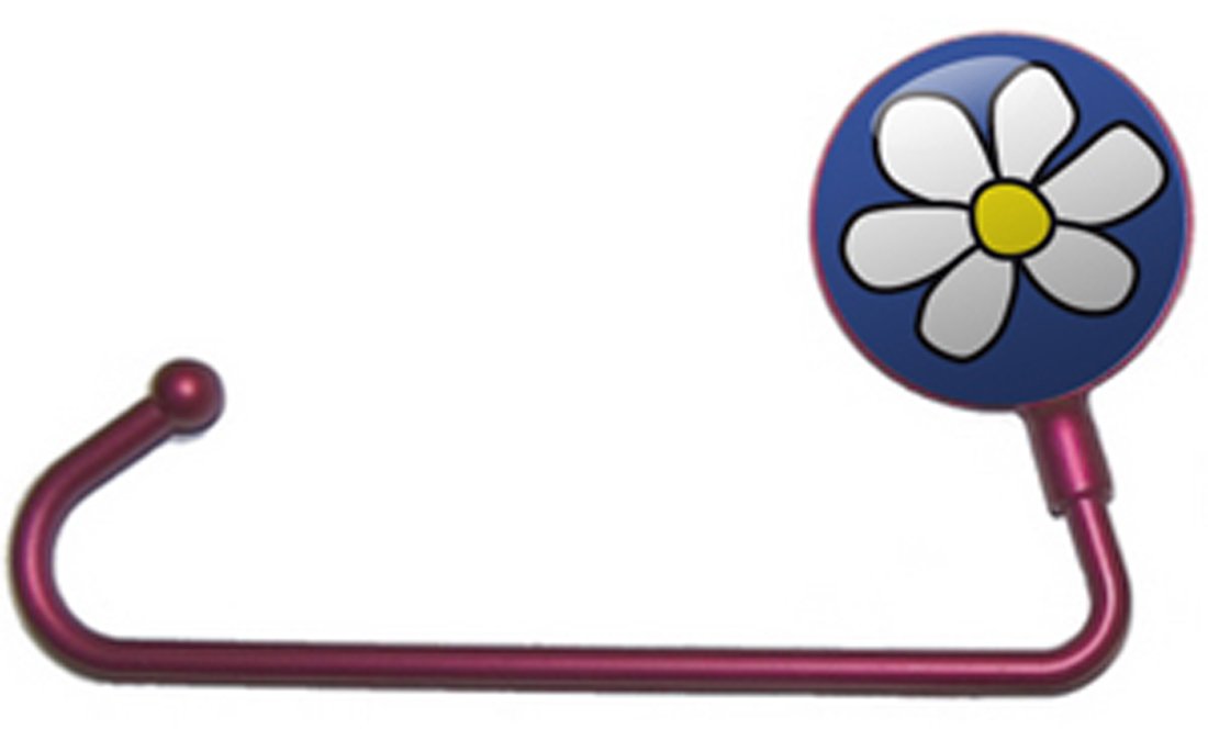 Blue Daisy Bag Hanger - Pink Purse Hook for Handbags, Perfect for Restaurants, Bars & Travel | Durable & Stylish Bag Holder for Women