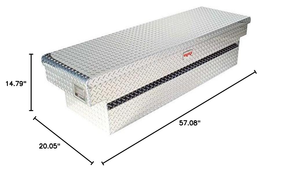 Heavy Duty RKI C63A Truck Tool Box - Durable Aluminum Storage for Pickup Trucks & Work Vans | Perfect for Construction, Landscaping & Outdoor Adventures
