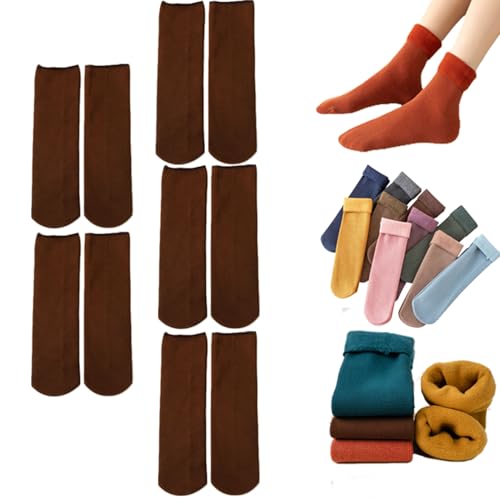 5 Pairs Brown