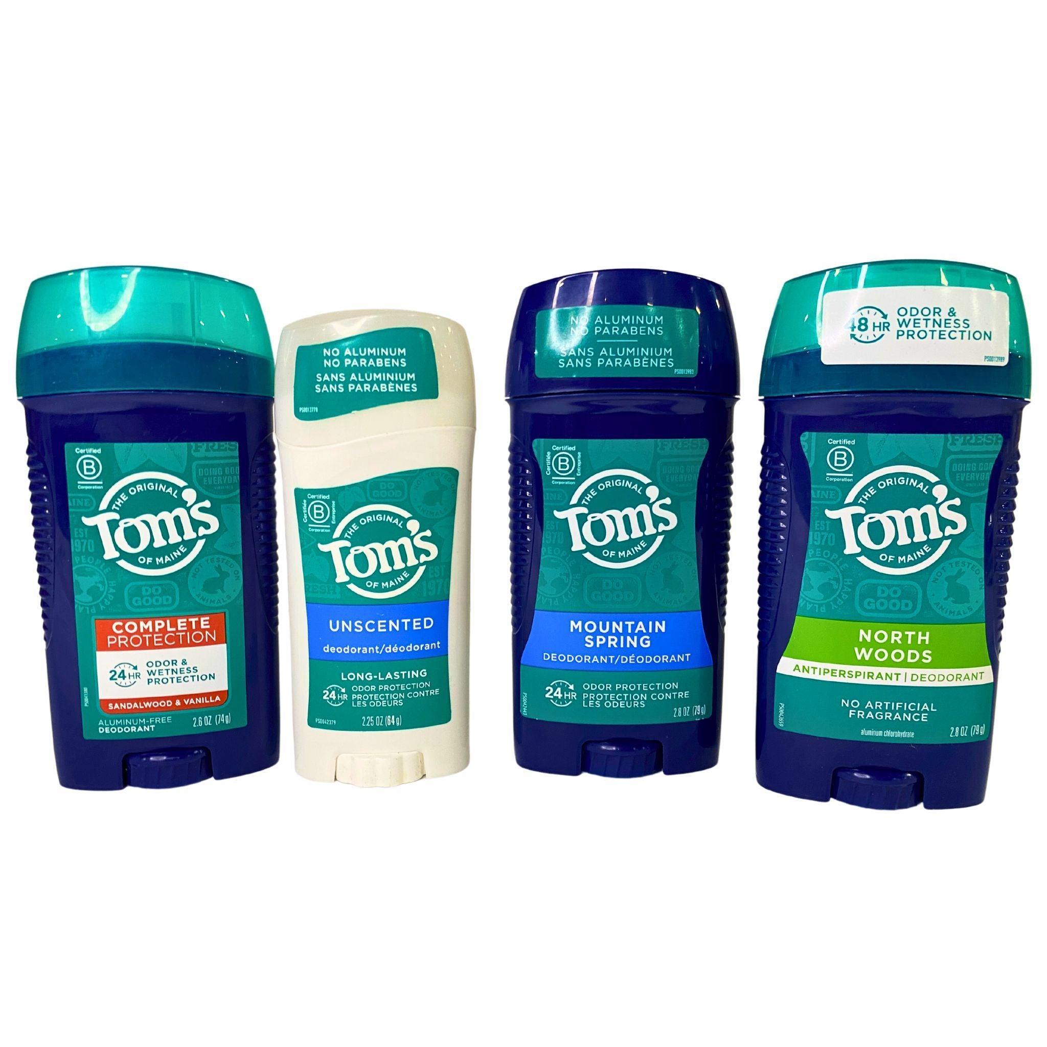 Toms Deodorant Variety Pack - 50 Piece Assorted Natural Deodorant Sticks for Men & Women | Fresh Scent Collection for Daily Use, Travel & Gym