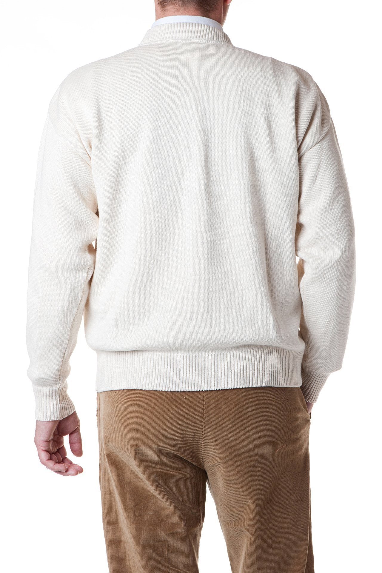 Premium Yachtsman Crewneck Sweater in Cream - Classic Nautical Style for Men | Perfect for Sailing, Yachting & Casual Wear