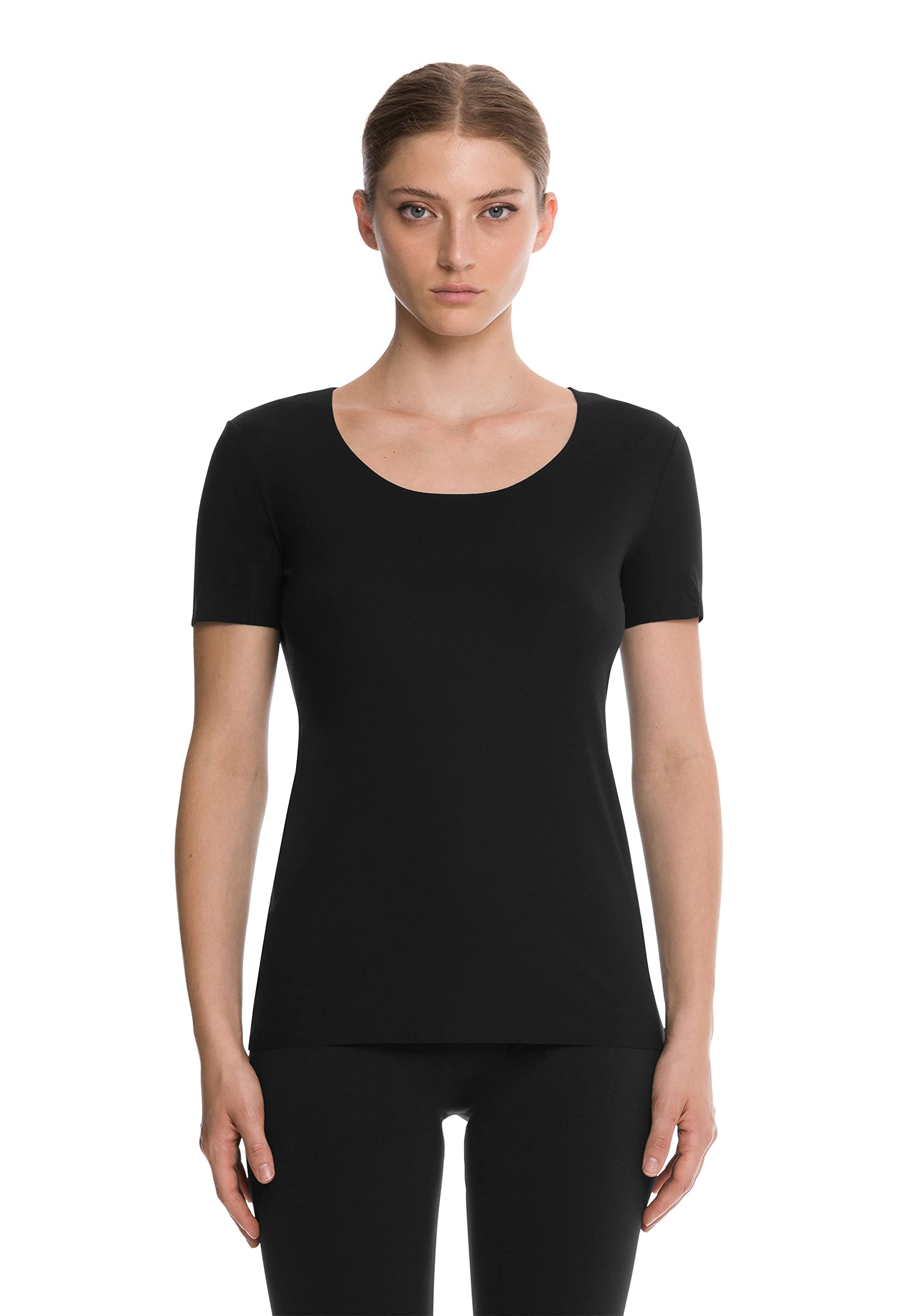Wolford Aurora Pure Top Short Sleeves for Women - Comfortable Casual Blouse for Everyday Wear, Office & Outings