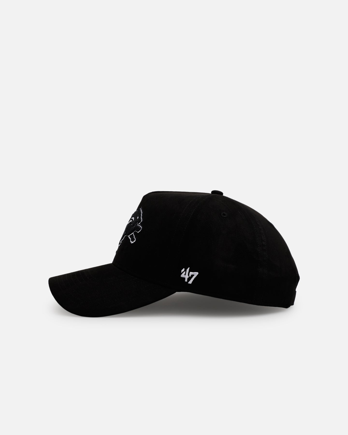 47 Brand Detroit Lions 'Ultrasuede' 47 MVP Adjustable Strapback Hat - Black & White - Officially Licensed NFL Cap for Men - Perfect for Game Day, Tailgating & Sports Fan Gifts