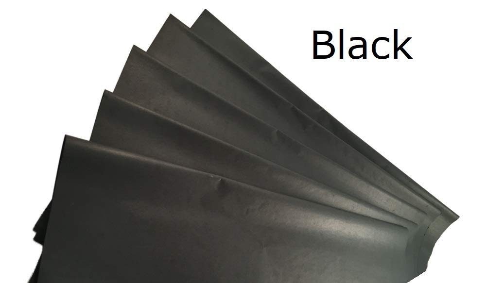 Premium Black Gift Wrapping Tissue Paper - 300 Sheets Bulk Pack (15