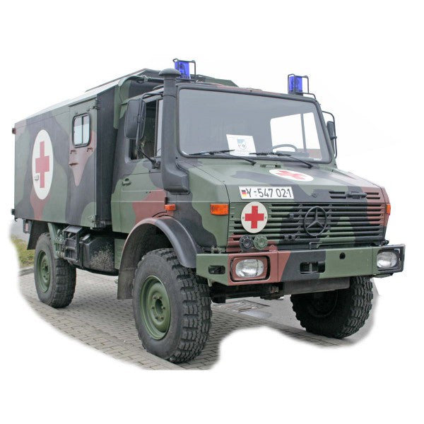 Ace Models 72451 1/72 Scale Unimog U1300L 4x4 Military Ambulance Truck - Diecast Model Car for Collectors, Display & Diorama Scenes