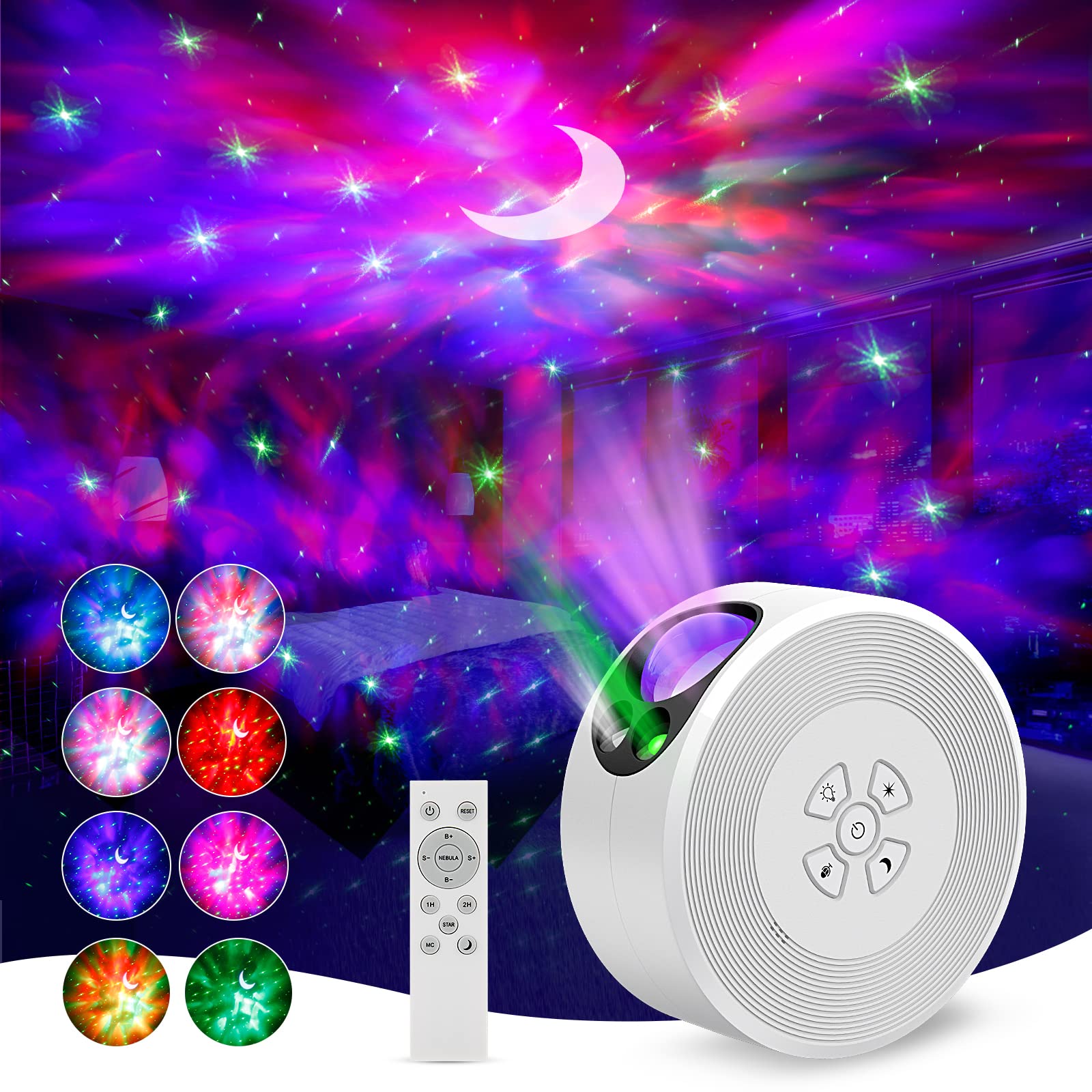 Galaxy Projector Star Night Light - YOTUTUN LED Nebula Lamp with Remote Control & Timer, Kids Room Decor, Bedroom Lighting, Home Theater & Party Atmosphere | Perfect for Relaxation, Meditation & Sleep Aid
