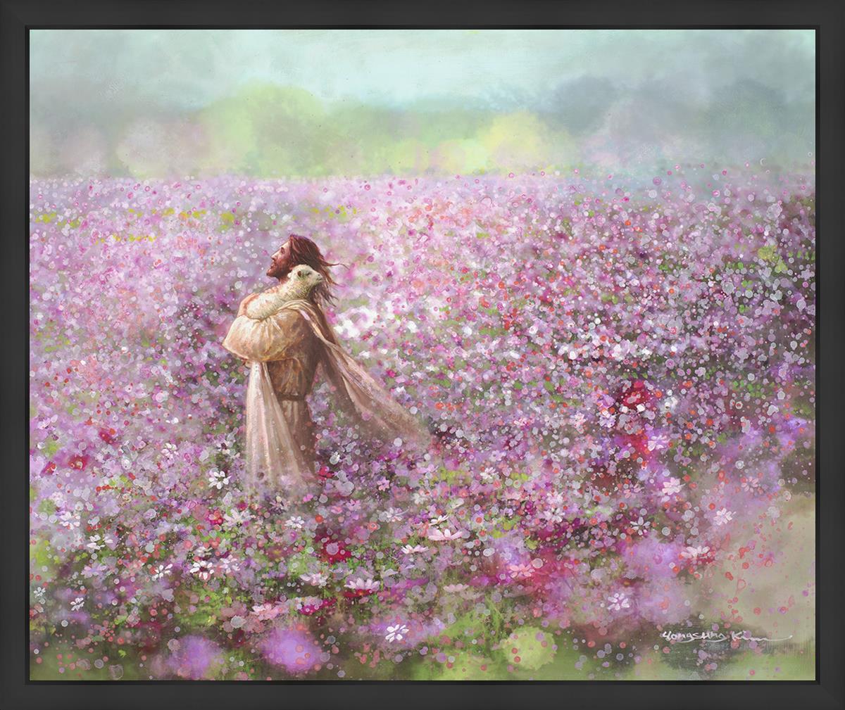 Calming Embrace Large Wall Art - Modern Abstract Canvas Painting for Living Room, Bedroom & Office Decor - Perfect for Home, Office & Meditation Spaces
