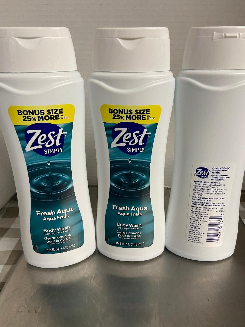 Fresh Aqua Body Wash - 3 Pack (15.2 oz Each) | Hydrating & Refreshing Shower Gel for Men & Women | Perfect for Daily Use, Gym, Travel & Sensitive Skin Care