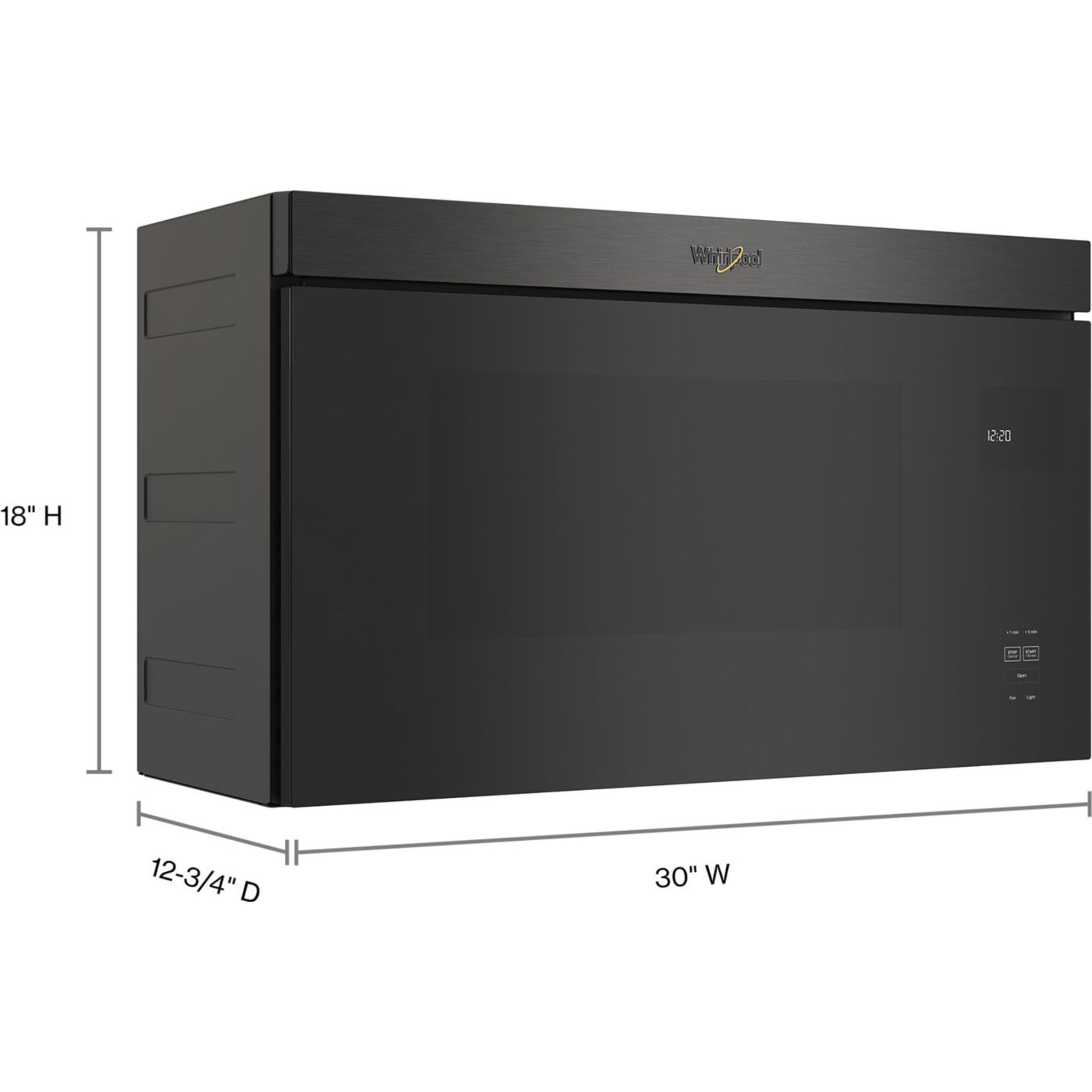 Whirlpool YWMMF5930PV Over The Range Microwave - 1.9 cu. ft. Capacity, Black Stainless Steel, Sensor Cooking, Easy Clean Interior - Perfect for Kitchens with Limited Counter Space