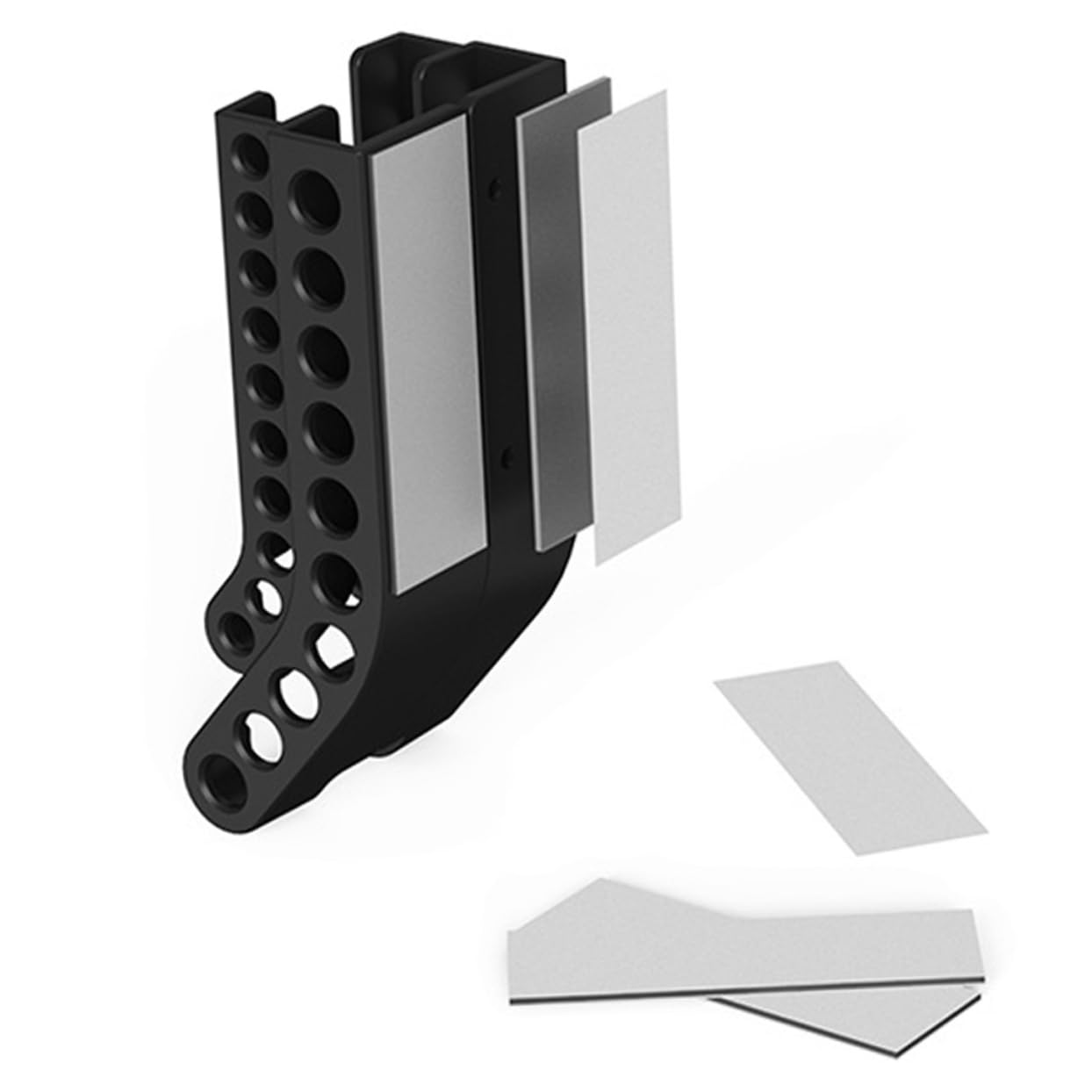 DOITOOL Wall Mount Battery Organizer - Plastic Battery Storage Case with Adjustable Compartments for AA AAA C D 9V Batteries - Perfect for Home, Garage & Office Organization