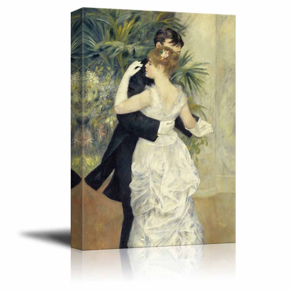 Pierre Auguste Renoir 'Dance in Town' Canvas Wall Art Print - 32x48 Inch Famous Impressionist Painting - Perfect for Living Room, Bedroom & Office Decor