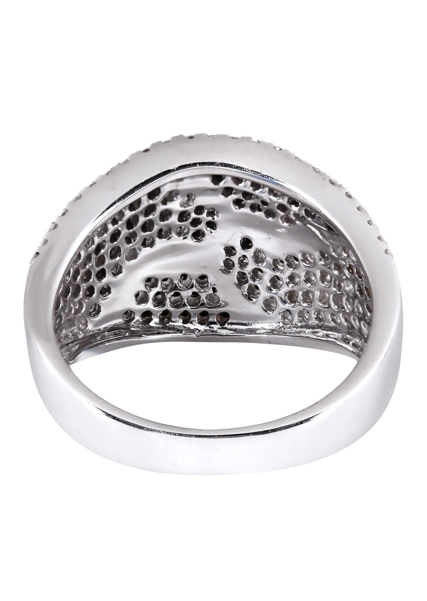 14K Gold Black Diamond Cocktail Ring for Women - 1.38 Carat Elegant Statement Jewelry - 7.68 Grams | Perfect for Evening Parties, Weddings & Special Occasions